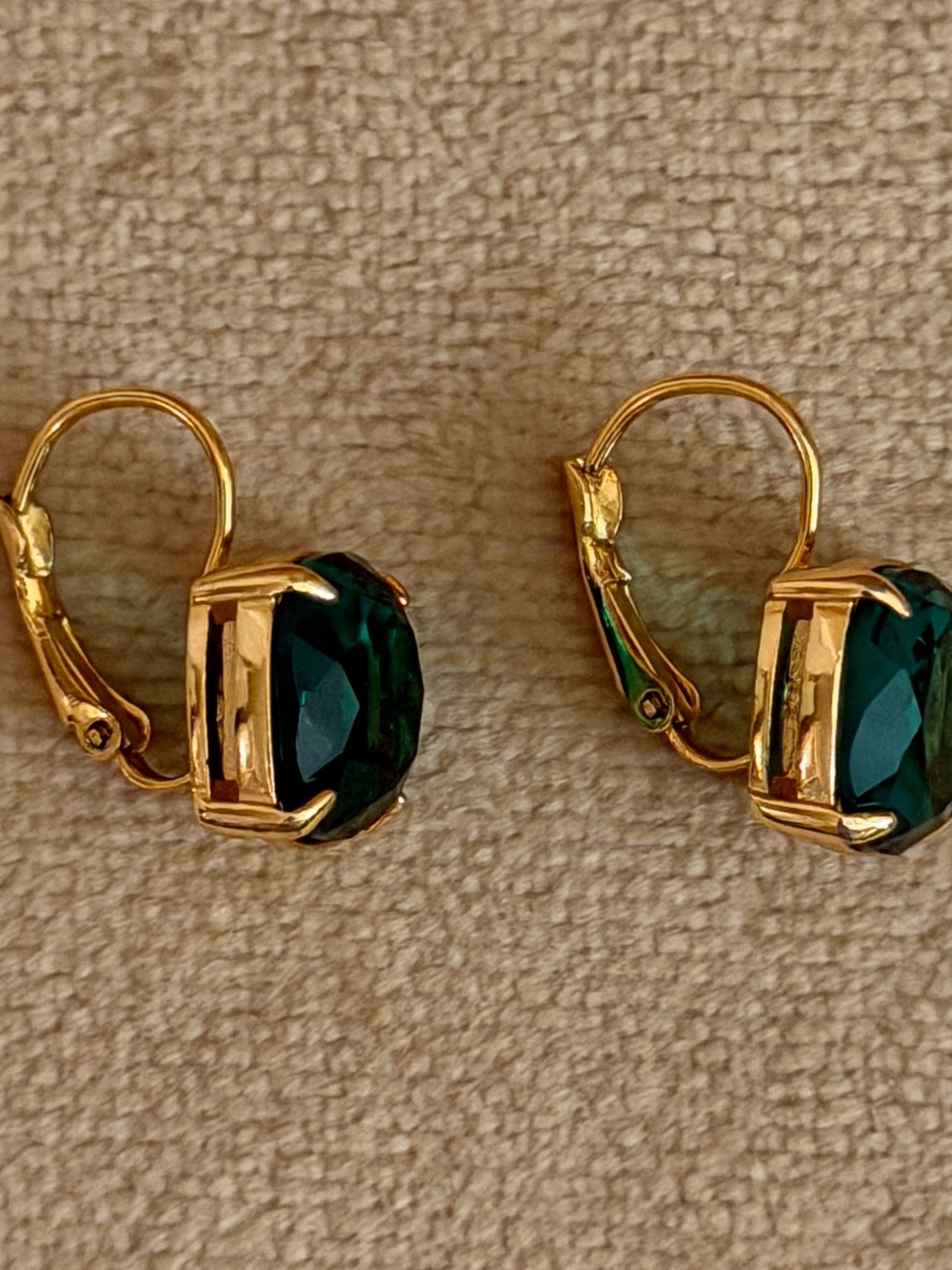Kate Spade ♠️ New York emerald green jewel earrings - Picture 3 of 5